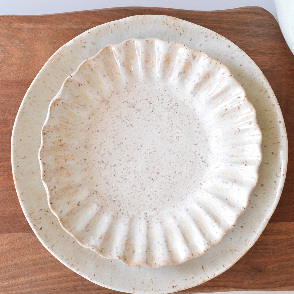 Crimped Salad Plate-Dogwood - TheMississippiGiftCompany.com