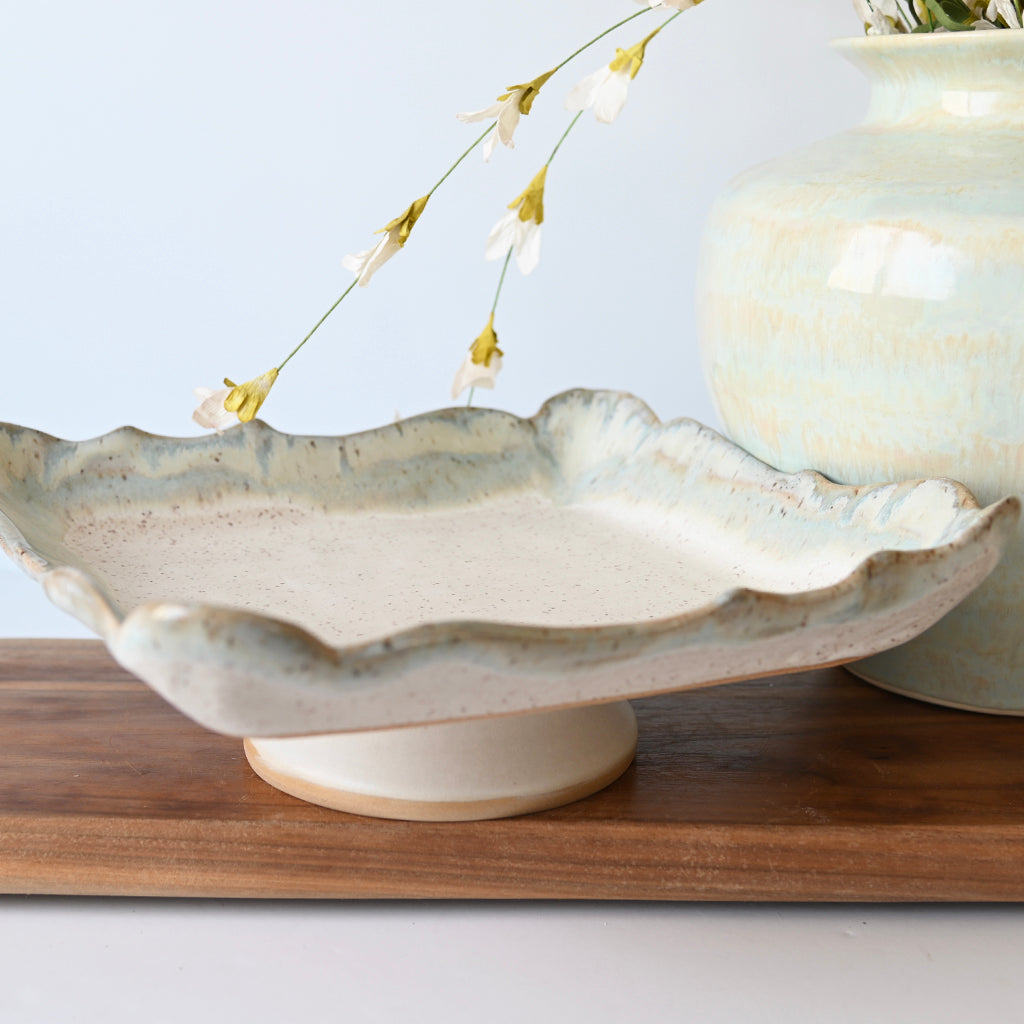 Petit Fours Pedestal Hydrangea - TheMississippiGiftCompany.com