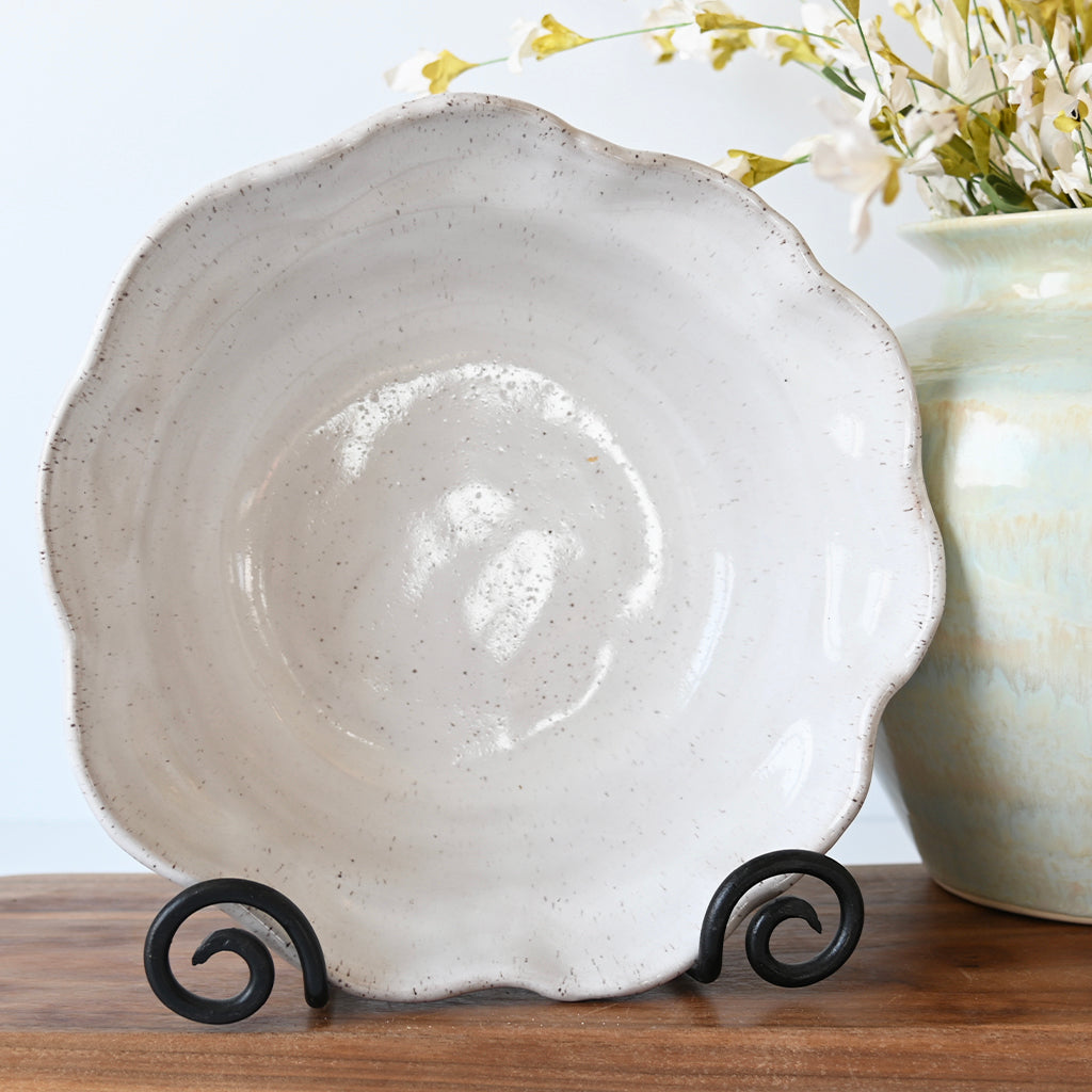 Vegetable Bowl Eyelet White - TheMississippiGiftCompany.com