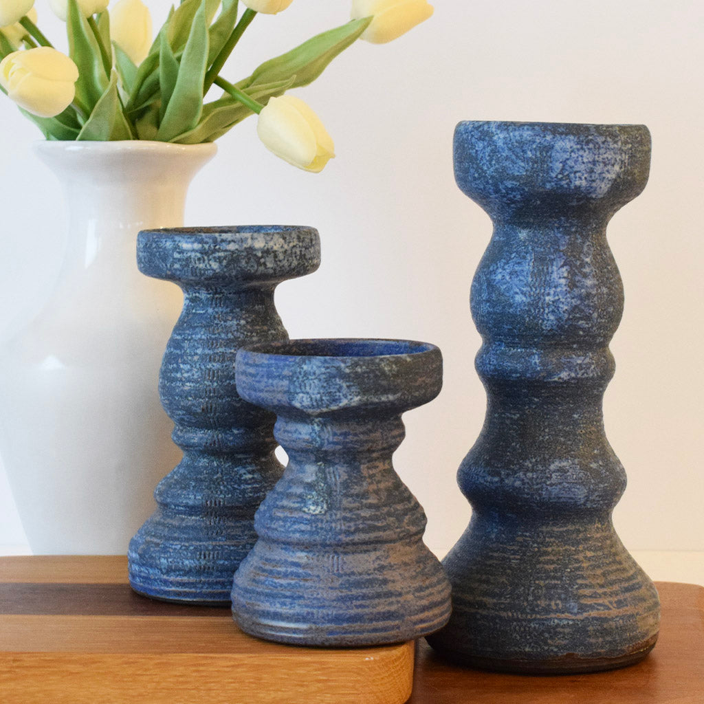 Candlesticks-Blue - TheMississippiGiftCompany.com