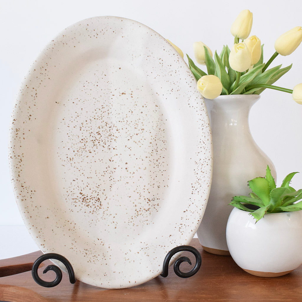 Medium Oval Platter White - TheMississippiGiftCompany.com