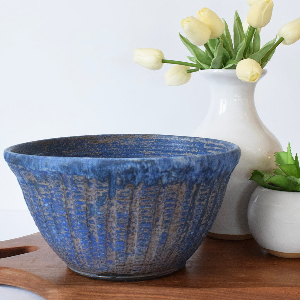 Small Punch Bowl Blue - TheMississippiGiftCompany.com
