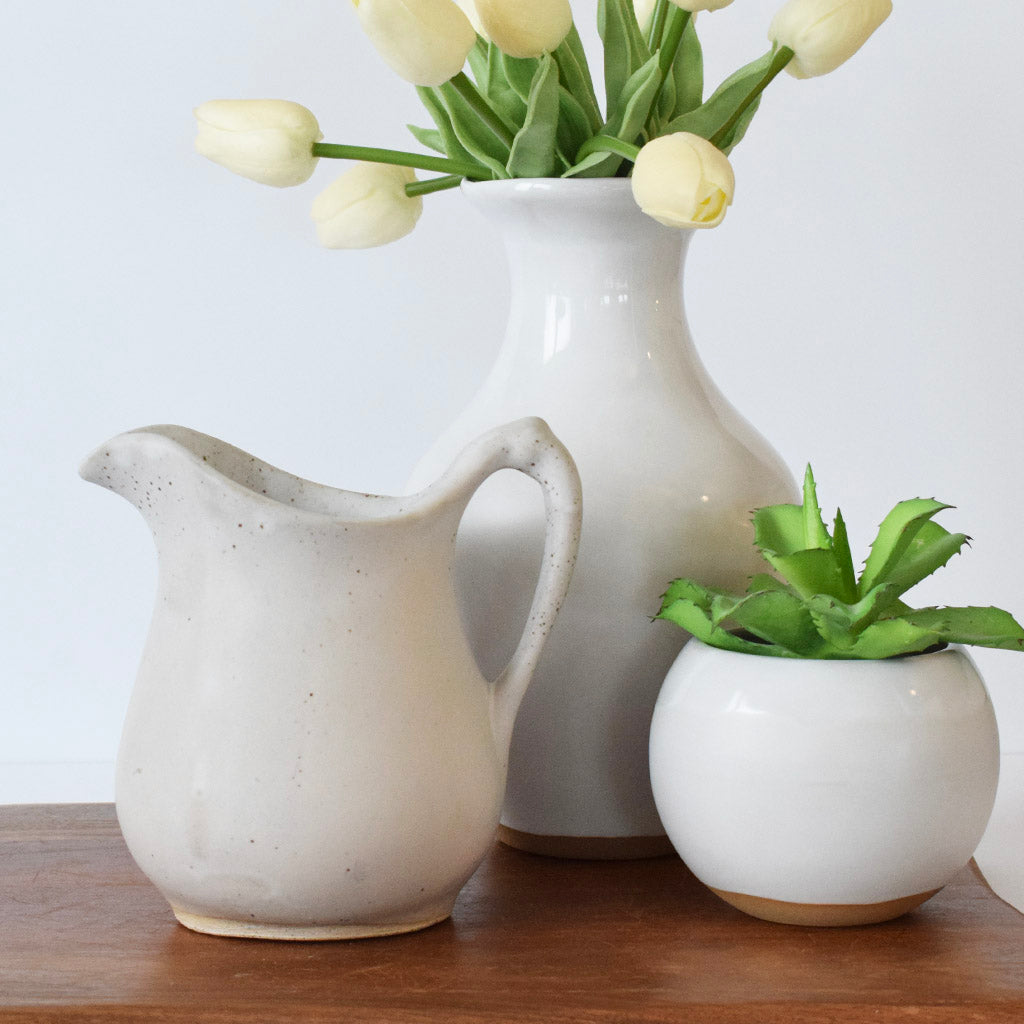 Medium Syrup Pitcher White - TheMississippiGiftCompany.com