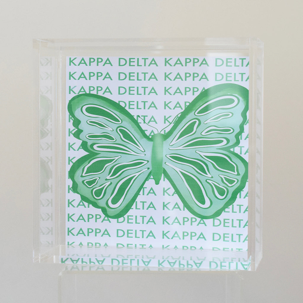 Kappa Delta Butterfly Acrylic Tray - TheMississippiGiftCompany.com