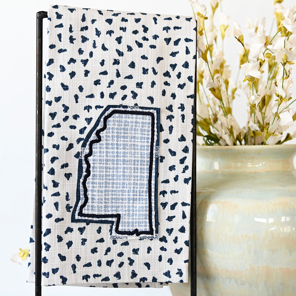 blue mississippi hand towel