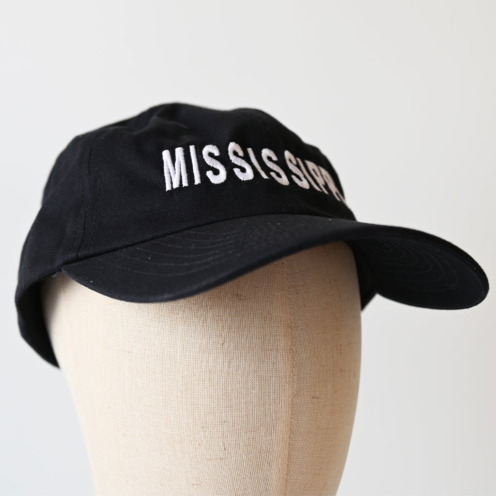 navy white mississippi hat