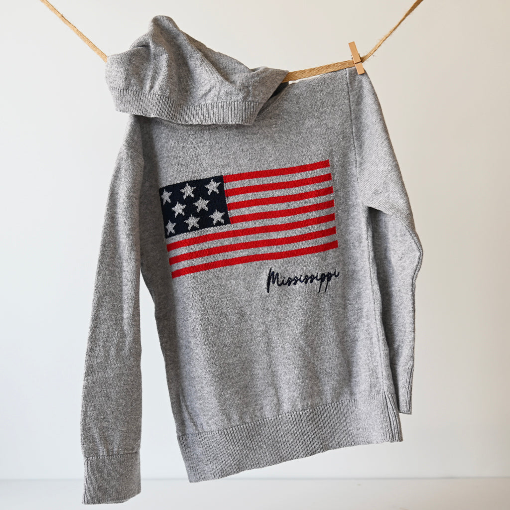 toddler american flag hoodie sweater