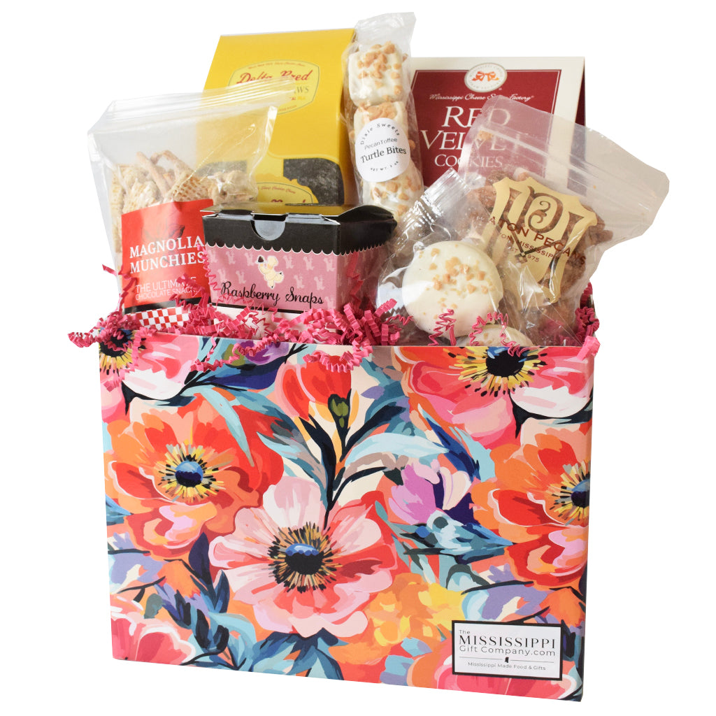 Large Bold Blooms Gift Box - TheMississippiGiftCompany.com