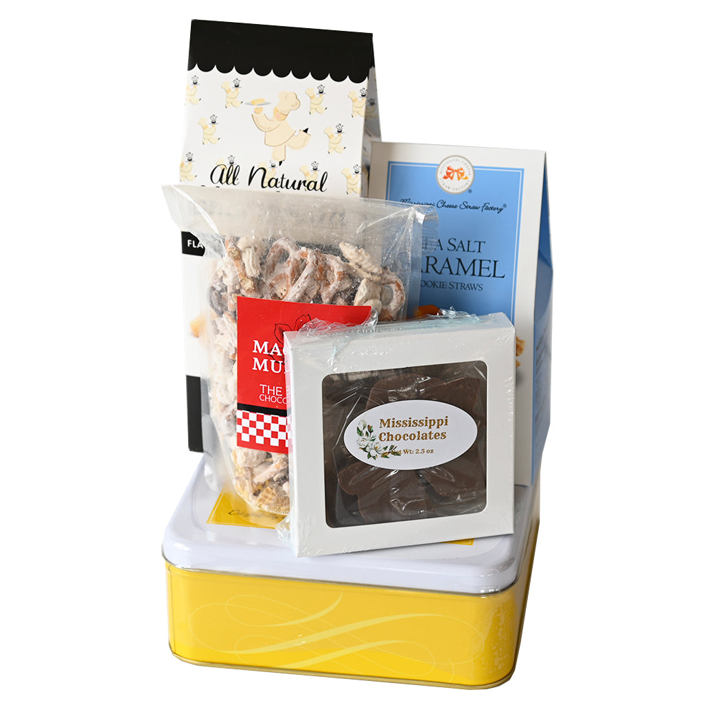 Spring Munchies Gift Tower - TheMississippiGiftCompany.com