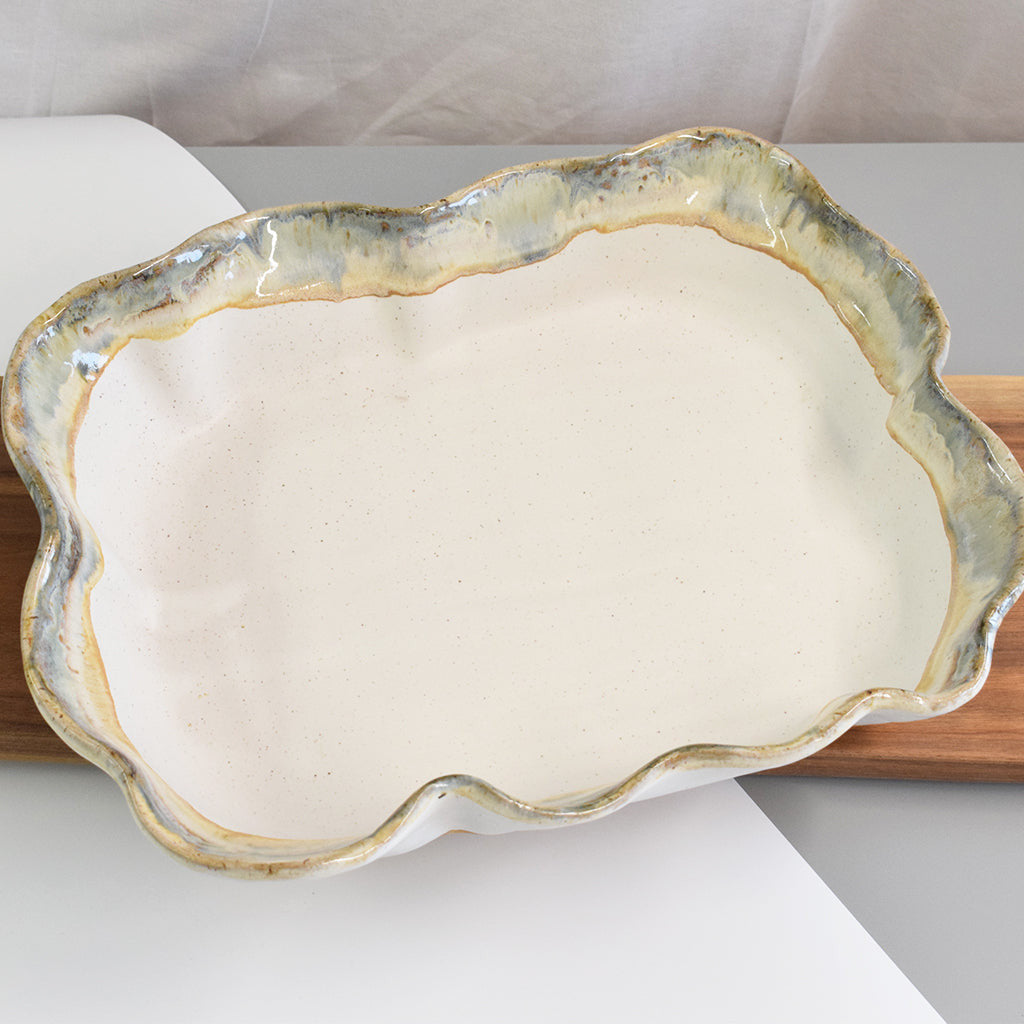 Fluted Casserole Magnolia - TheMississippiGiftCompany.com